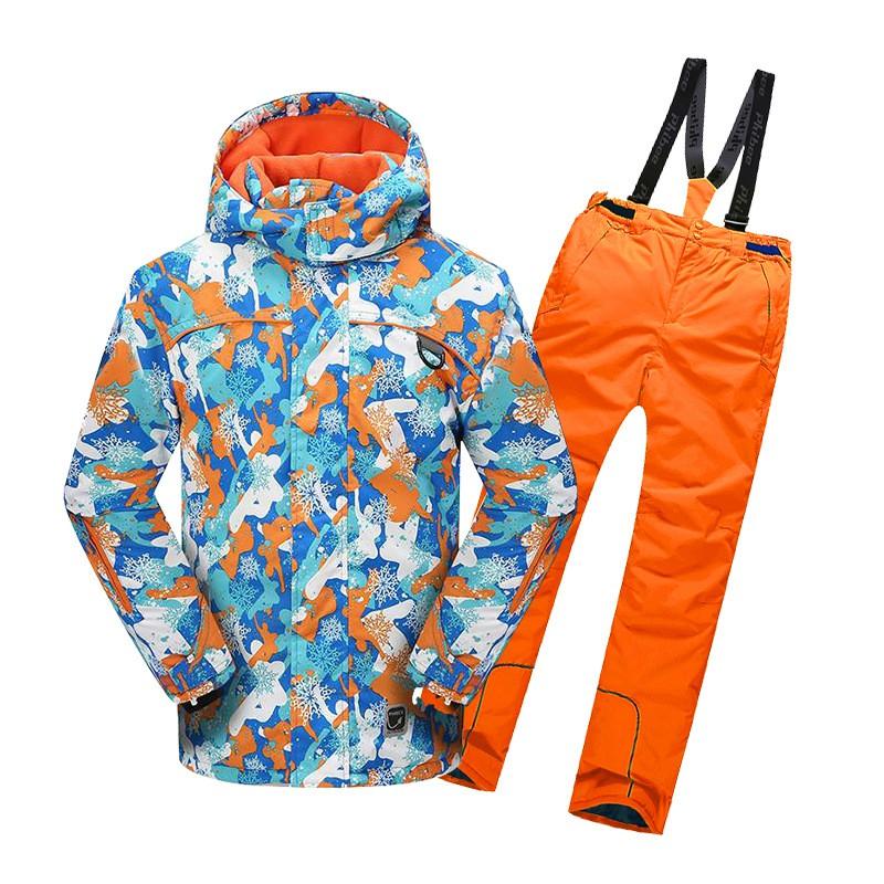 Kids Ski Suit Set Waterproof Warm Windproof Outdoor Snowsuit Boys Girls Toddler Winter Jacket Pants