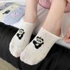 Women's Summer Thin Cotton Cartoon Animal Yarn Low Top Shallow Mouth Invisible Non Slip Heel Socks