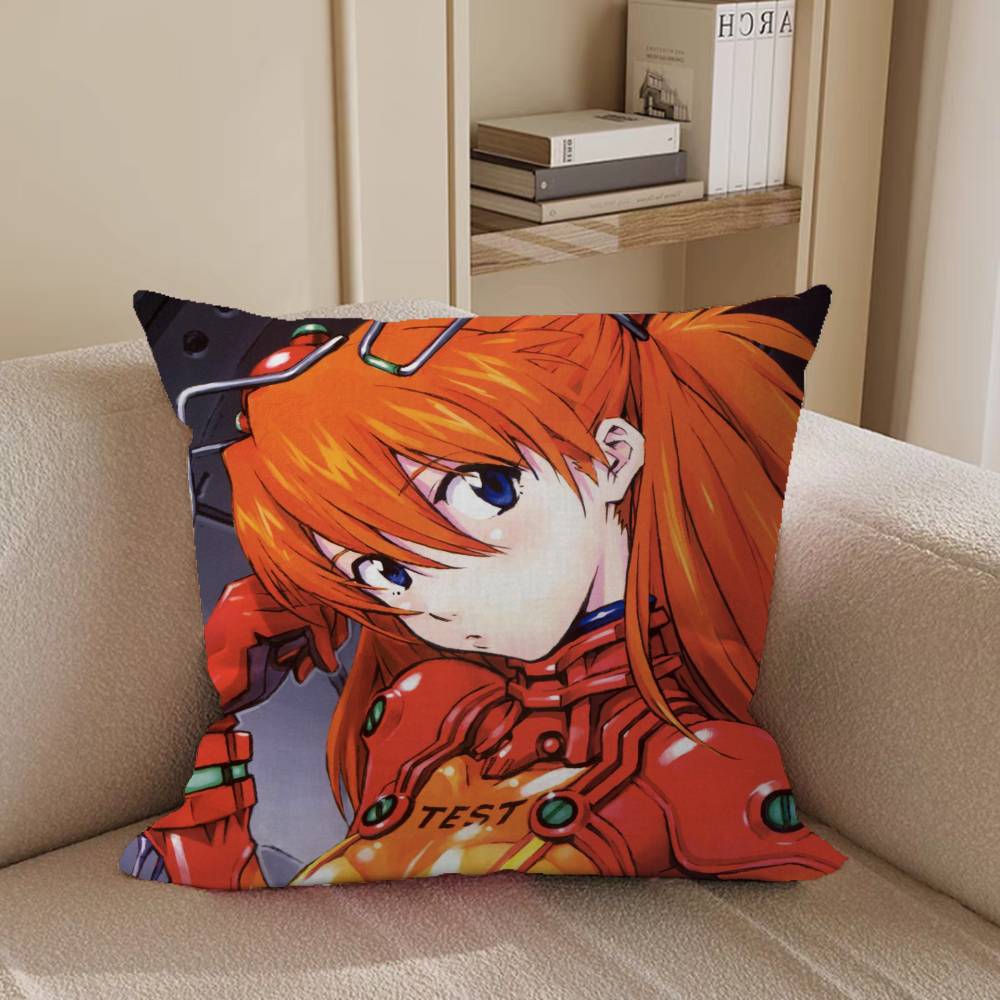 Asuka Langley Soryu Ahornblatt Design Kissenbezug Fröhliche Herbsternte Dekor Feiertagsdekorati Kissenbezug