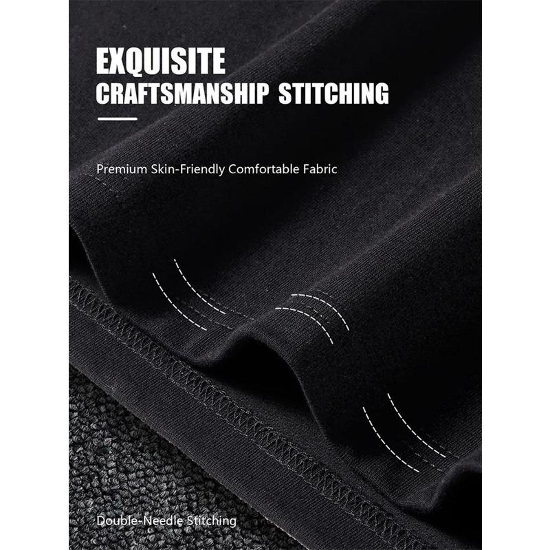 European sizes Black Graphic Tee with Russian Text Design Casual Daily Wear Short Sleeve T Shirt Street Style Fashion Spring/Summer Top