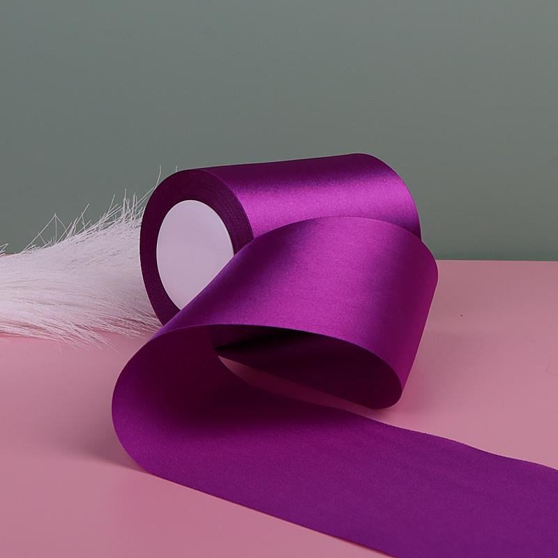 10cm Wide 22 Meters/Roll Champagne Satin Ribbon Polyester Ribbon for Wedding Chair/Car/Party Decoration Hand Sewing DIY