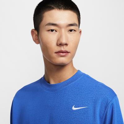 Nike Club Sweatshirts Men's Royal Blue Crew Neck Moderate Regular