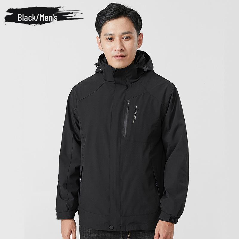 

Men s Windproof & Waterproof 3-in-1 Fleece Mountaineering Set for Autumn/Winter with Detachable Warm Jacket 4XL