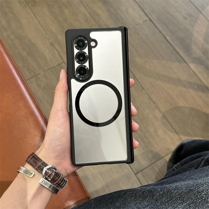 Samsung Galaxyzfold7 6 Central Axis Magnetic Folding Mobile Phone Case Suitable for Zfold4 5 Soft Shell Full Enclosure