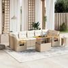 VidaXL Garden Lounge Set with Cushions 8 Pcs, Patio Sofas, Patio Furniture Set, Outdoor Furniture, Beige 3273431