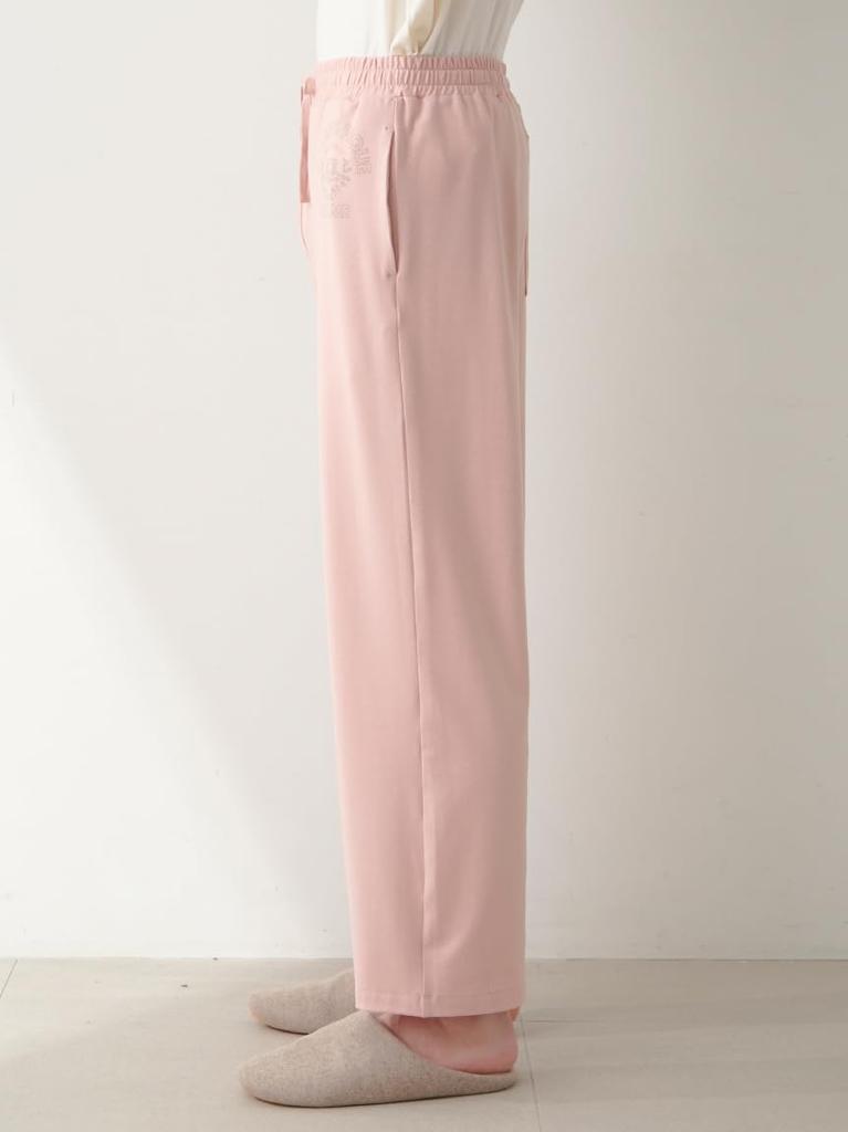 Gelato Pique HOMME Rayon College Logo Long Pink Pants, Men's, PHCP254979,