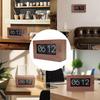TOPINCN Flip Clock Retro Desktop Ornament, 24-Hour Display, Wooden Table Clock