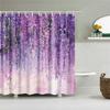3D Flower Plum Blossom Lotus Lavender Rose Shower Curtains Bathroom Curtain Frabic Waterproof Polyester Bath Curtain with Hooks