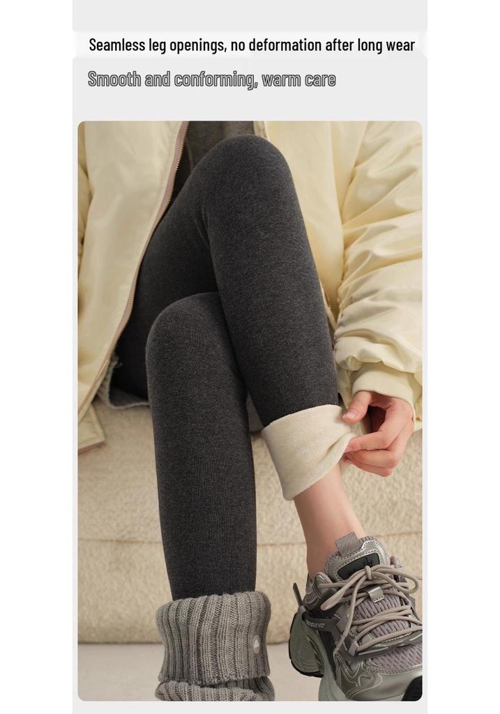 Velvet High-Waisted Women's Shark Pants: Warm, Elastic, Light Shaping, Slimming, Solid Color, Versatile Autumn/Winter Outerwear.