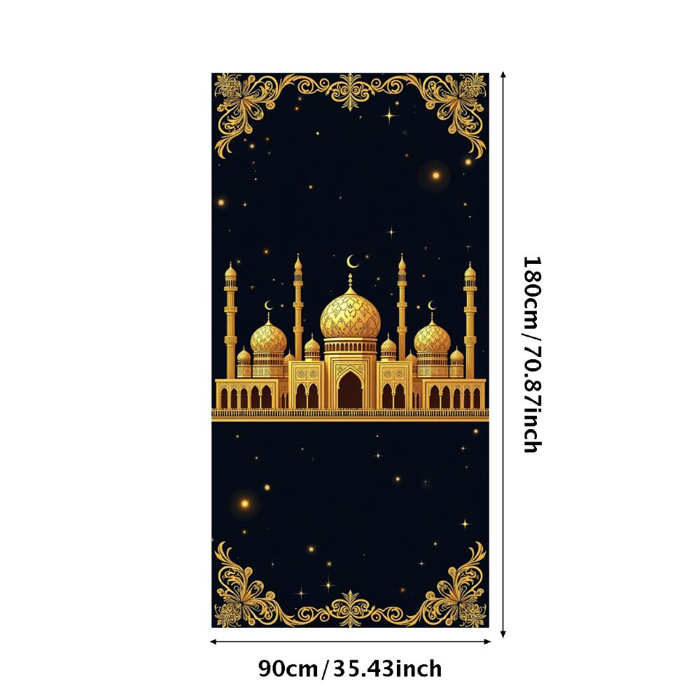 Islamic Mosque Large Tapestry for Ramadan Eid Mubarak Prayer Backdrop Curtains Wall Hanging Decor Muslim Scenic Banner