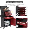 2-in-1 Tool Cabinet, Tool Cart, Separable Design, Steel Construction, Lockable, 5 Drawers, Perforated Panel, Hooks, Side Tray, Casters, Lock, Handle,