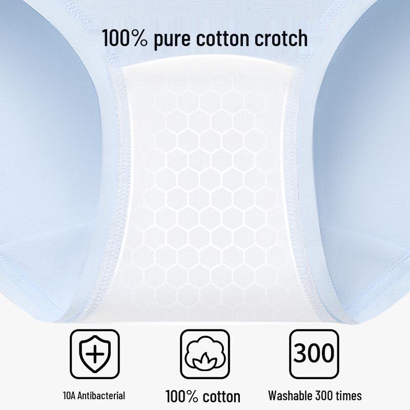 Urban Beauty Women's A-Grade 100% Cotton Mid-Waist Antibacterial Briefs (7-Pack)