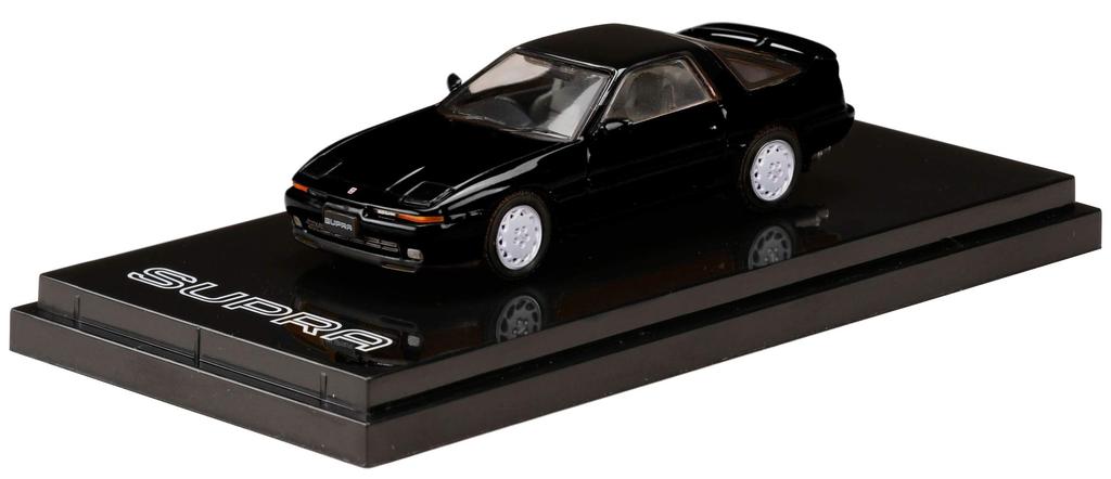 Hobby JAPAN Scale Toyota Supra Turbo Limited 1989 Black Mica Finished Model HJ641026GBK 1/64 (A70) 3.0GT