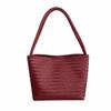 Retro Textured Weaving Handbag: Versatile Single Shoulder Vegetable Basket Bag