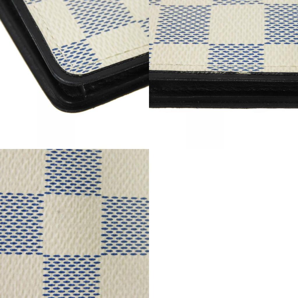 Used 12564 Portefeiulle Braza N63506 7940 New Logo White Navy Bifold Damier Coast Blue Marine Men's from Japan AUTHENTIC