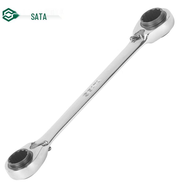 SATA 4-in-1 Double Ring Ratchet Wrench