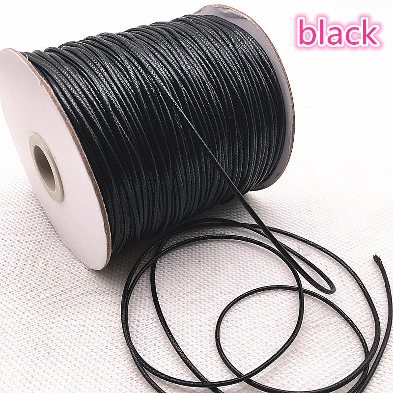 NEW 10 Meters 1mm 1.5mm Waxed Cotton Cord Waxed Thread Cord String Strap Necklace Rope Bead DIY Jewelry Making for Bracelet