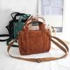 Women's Mini Crossbody Bag Corduroy Shoulder Bag Female Canvas Handbag Zipper Totes Ladies Casual Purse Cloth Pouch For Girl