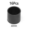 16Pcs Chair Leg Floor Protectors Round  Caps Black Chairs Foot Covers for Metal Tubing Round Desk Chairs Legs Glide Protection