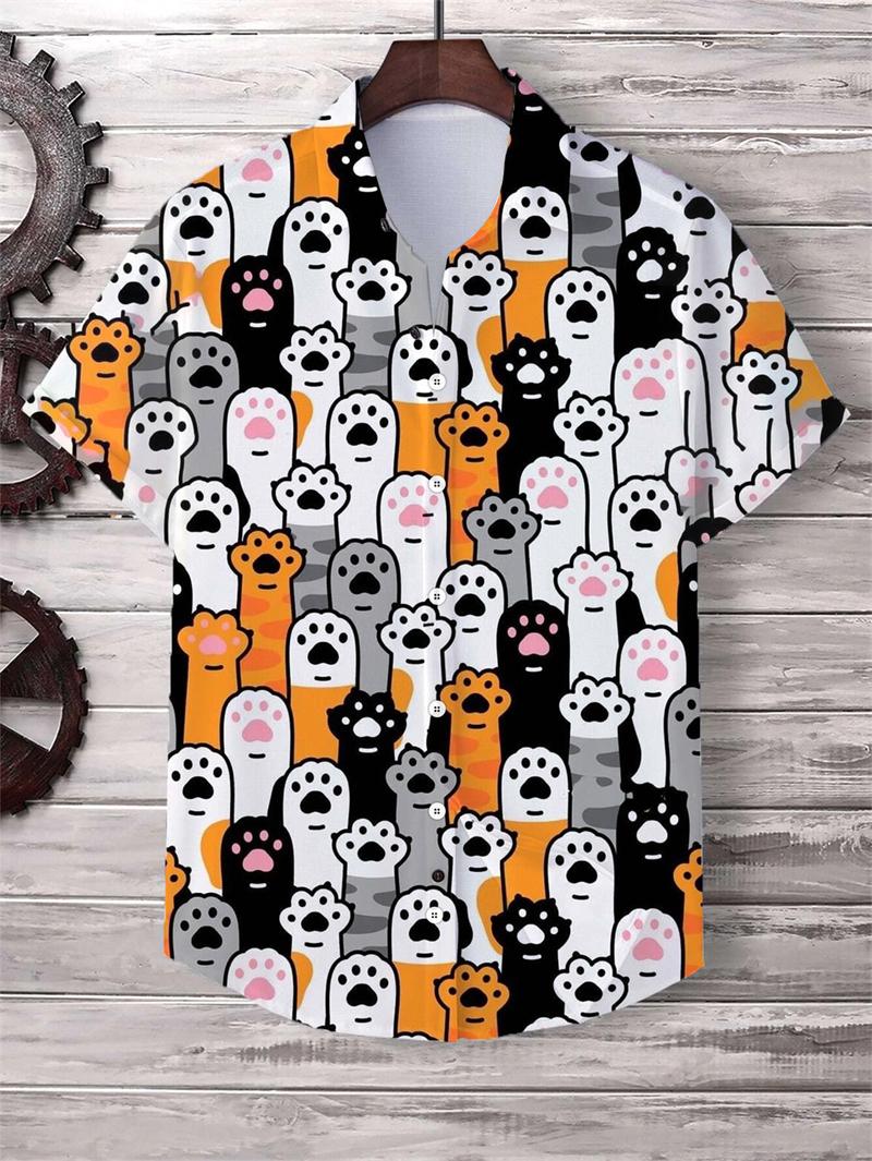 

Гавайская повседневная модная рубашка, мужская одежда, 3D-печать, листья, лацканы, рубашки с пуговицами, узор «морская черепаха», мягкая блузка с морским пляжем 5XL