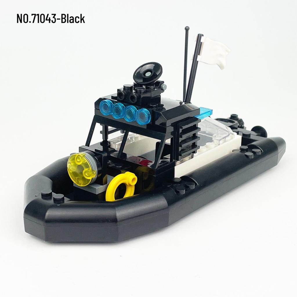Inflatable Boat Building Blocks: X009 Assault, X003 Patrol, J089CD Military Accessories