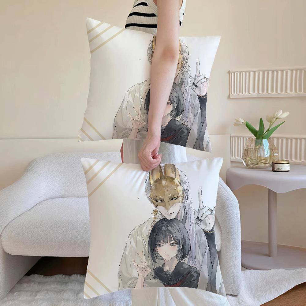 Game Si-ilent Hill F Pillow Case Sofa and Living Room Decorative Cushion Covers Dust-proof and Mite-proof Invisible Zipper