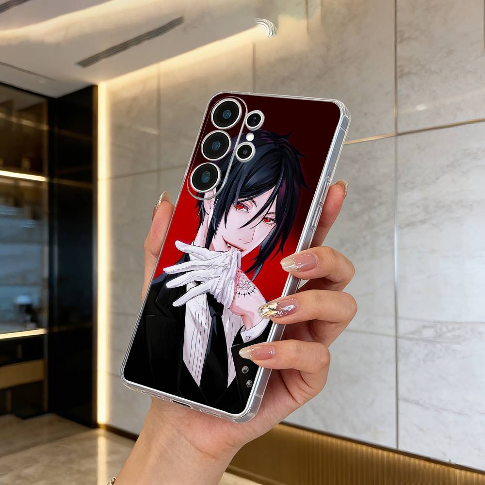 Classic anime-B--Black- Butler Phone Case For Samsung S25,S24,S21,S22,S23,S30,Ultra,S20,Plus,Fe,Lite Transparent Cover