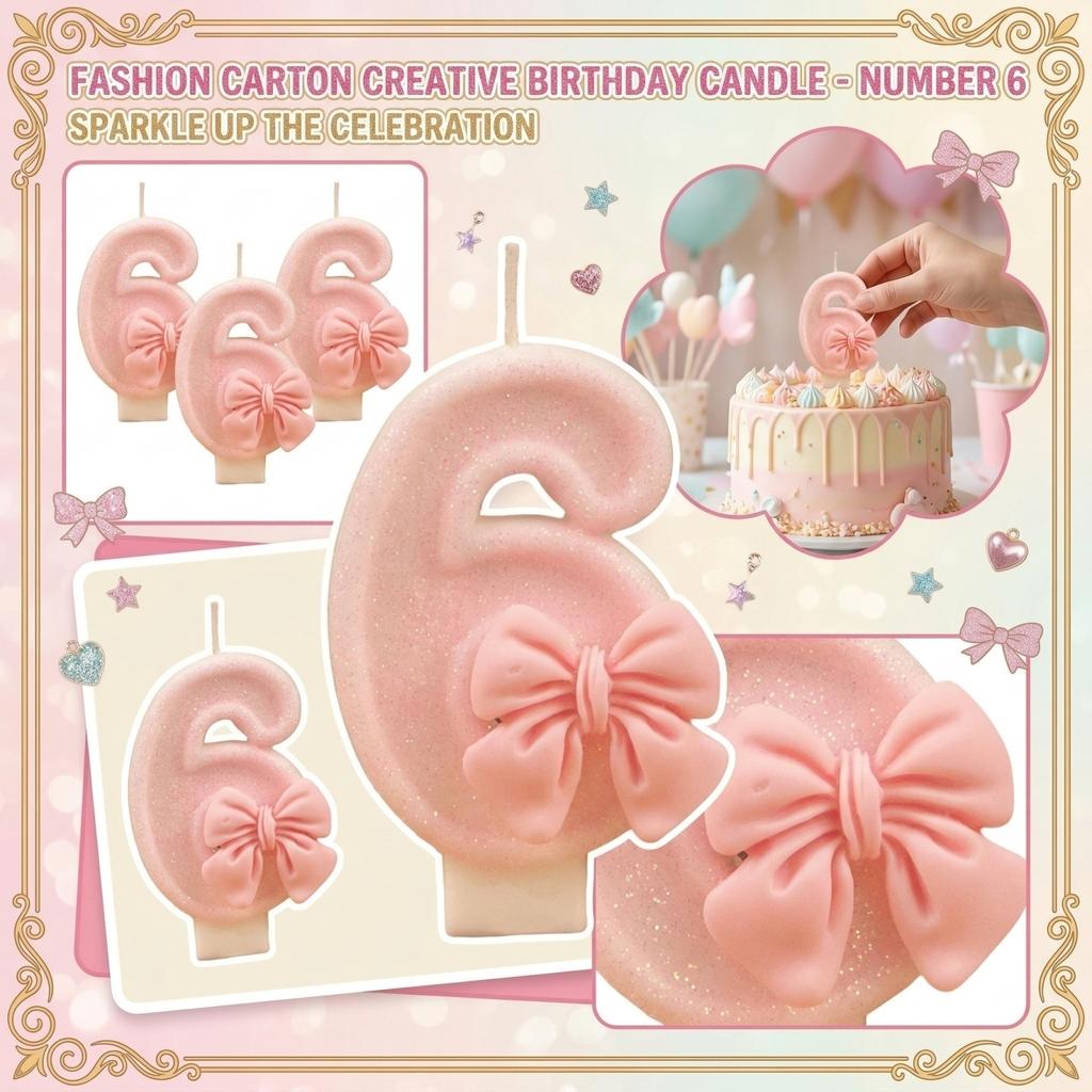 Fashion Cartoon Creative Birthday Candles Party Digital Candles