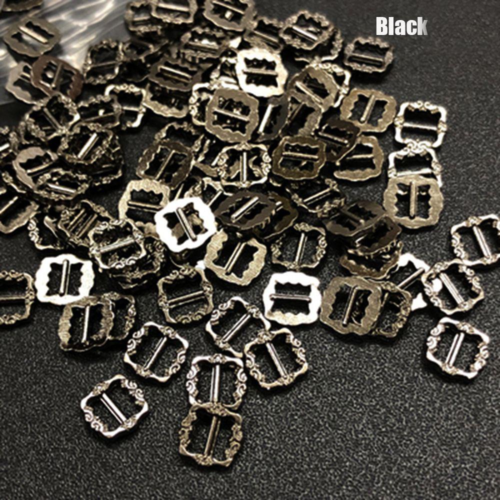 

20/40pcs 6*6MM 4 colors Girls Diy Dolls Buckles Tri-glide Buckle Bags Accessories Pattern Belt Buttons 20pcs чёрный