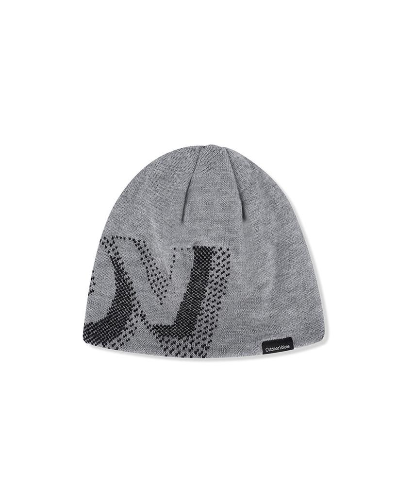 Ausdoeoboiseu Ov Shadow Jacquard Beanie (Gray)