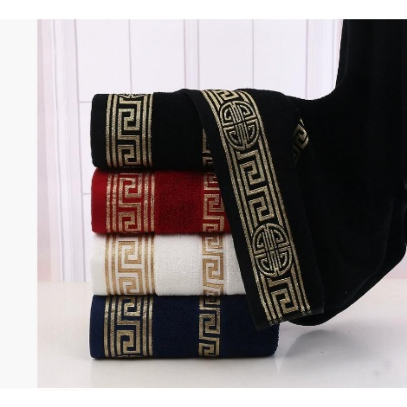 100% Cotton Luxury  Soft  Embroidered  Beach Towel  Super Absorbent Bath Towel For Adults Quick Dry Bathroom Towel Bath Towels