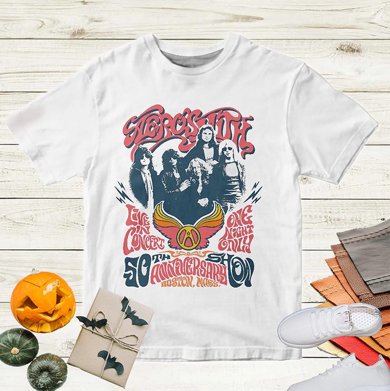 Aerosmith Unisex 50th Anniversary Unisex T Shirt Full Size S-5XL Unisex T-Shirt S