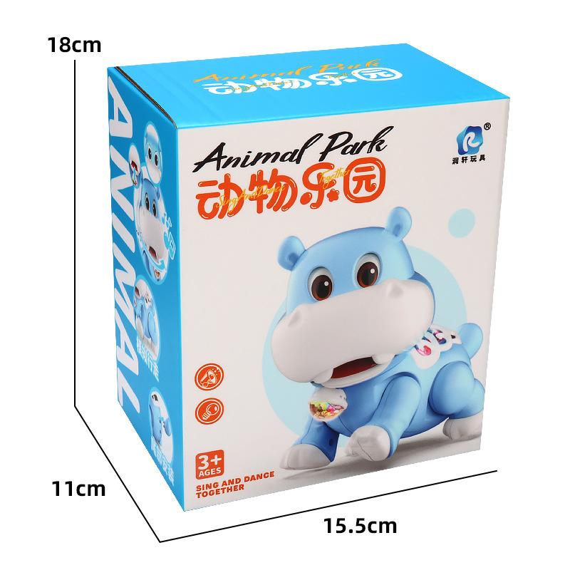 

Электрические качели, шагающий маленький лев, музыка, свет, милый, веселый, ползающий бегемот, детские развивающие игрушки синий