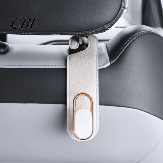 Rear Seat Storage Solutions Universal Car Hook Hanger, Faux Leather Back Durable Hooks Foldable Interior Organizer for Hanging Groceries And Handbags