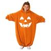 Kids' Halloween Printed Flannel Romper Pajama Set for Loungewear