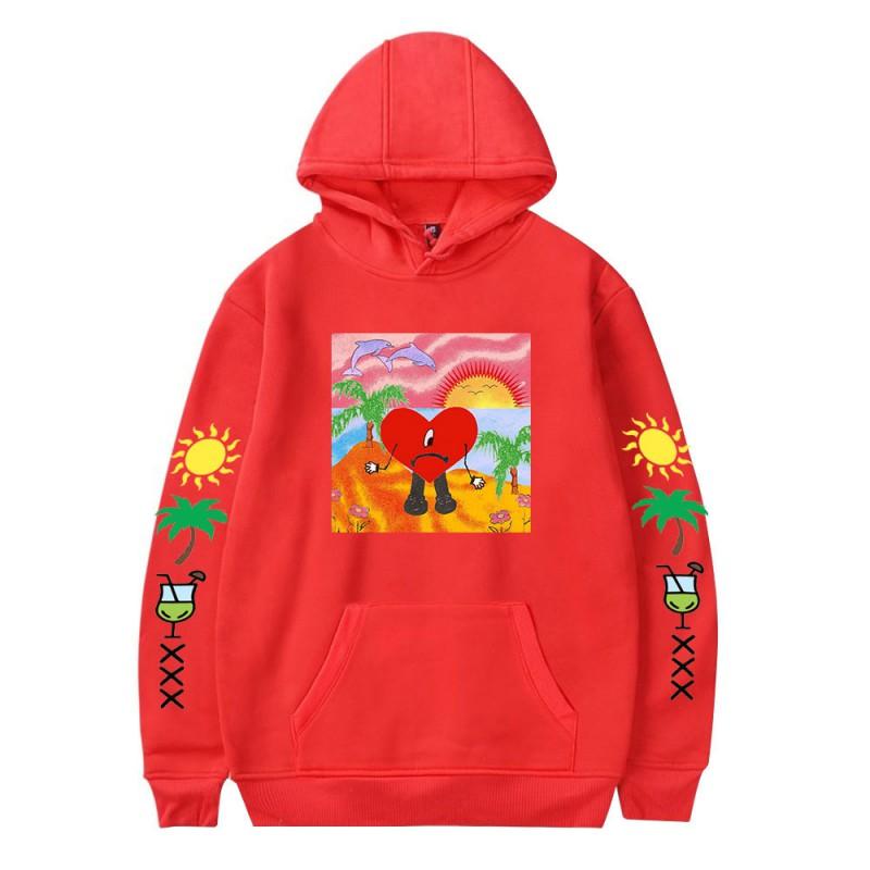 Bad Bunny Graphic Print Unisex Oversized Crewneck Sweatshirt Casual Long Sleeve Hoodie Fall