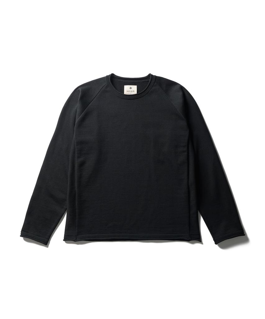 Snow Peak Knit Pullover Knit Sweater Cut and Sew Long Sleeve BLACK M Water-Repellent KN-26SU001 T-Shirt Men's Women's