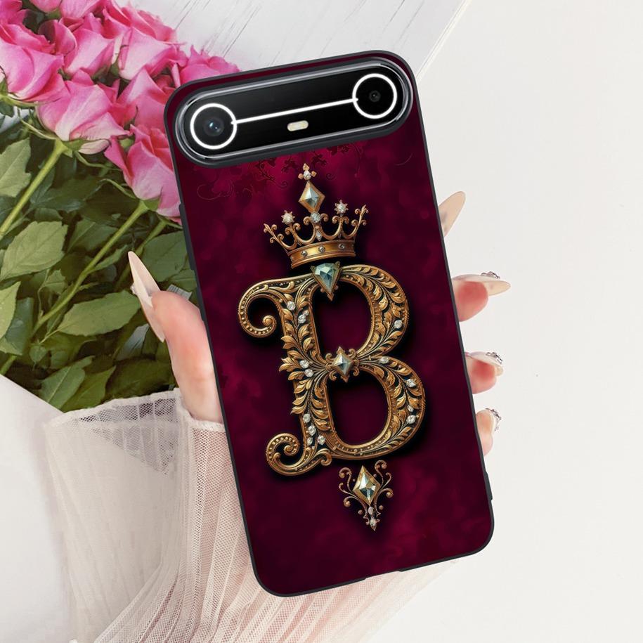 For Tecno Pova Slim Case Luxury Crown Letters Funda Soft Silicone Phone Cover For Tecno Pova Slim 5G Coque KM9 Shockproof Bumper