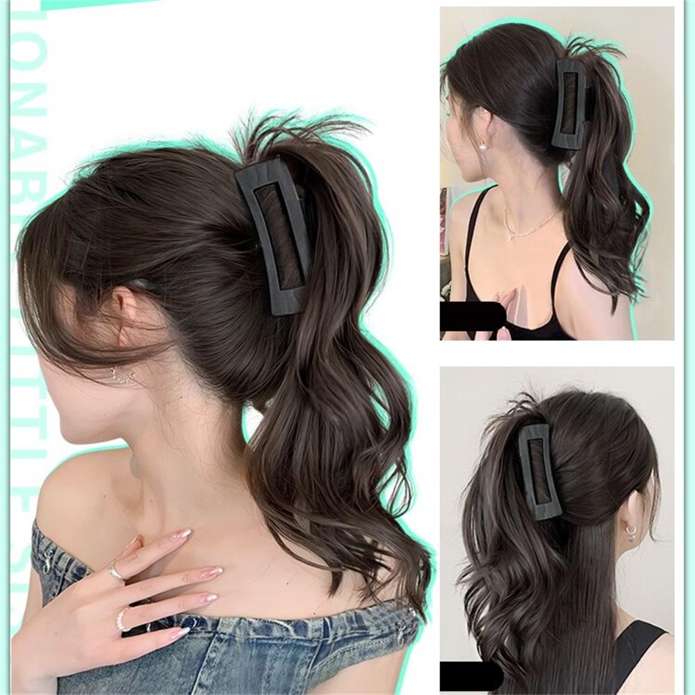 Peruca sintética Y2K Hotties Girls Longa Fofa Cacheada Rabo de Cavalo Alto Agarrar Peruca Elegante Mulheres Meia Cascata Extensões de Cabelo com Clip