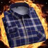 Herren doppelseitiges Fleece Plaid Langarmhemd Winter neu plus Fleece Verdickung warm Business Casual 7XL 8XL Übergröße