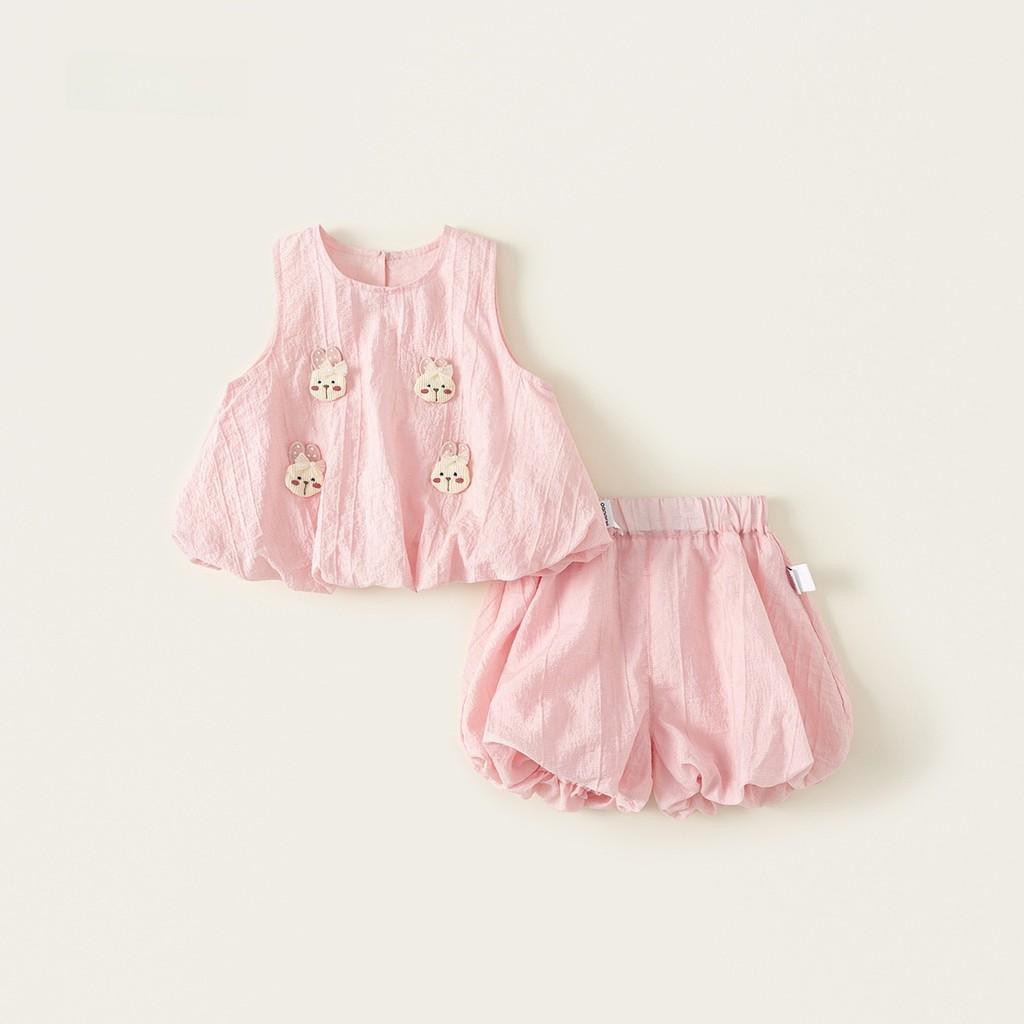 Girls Cotton Blend Suit With Cute Cartoon Design For Kids Ages 3 To 8