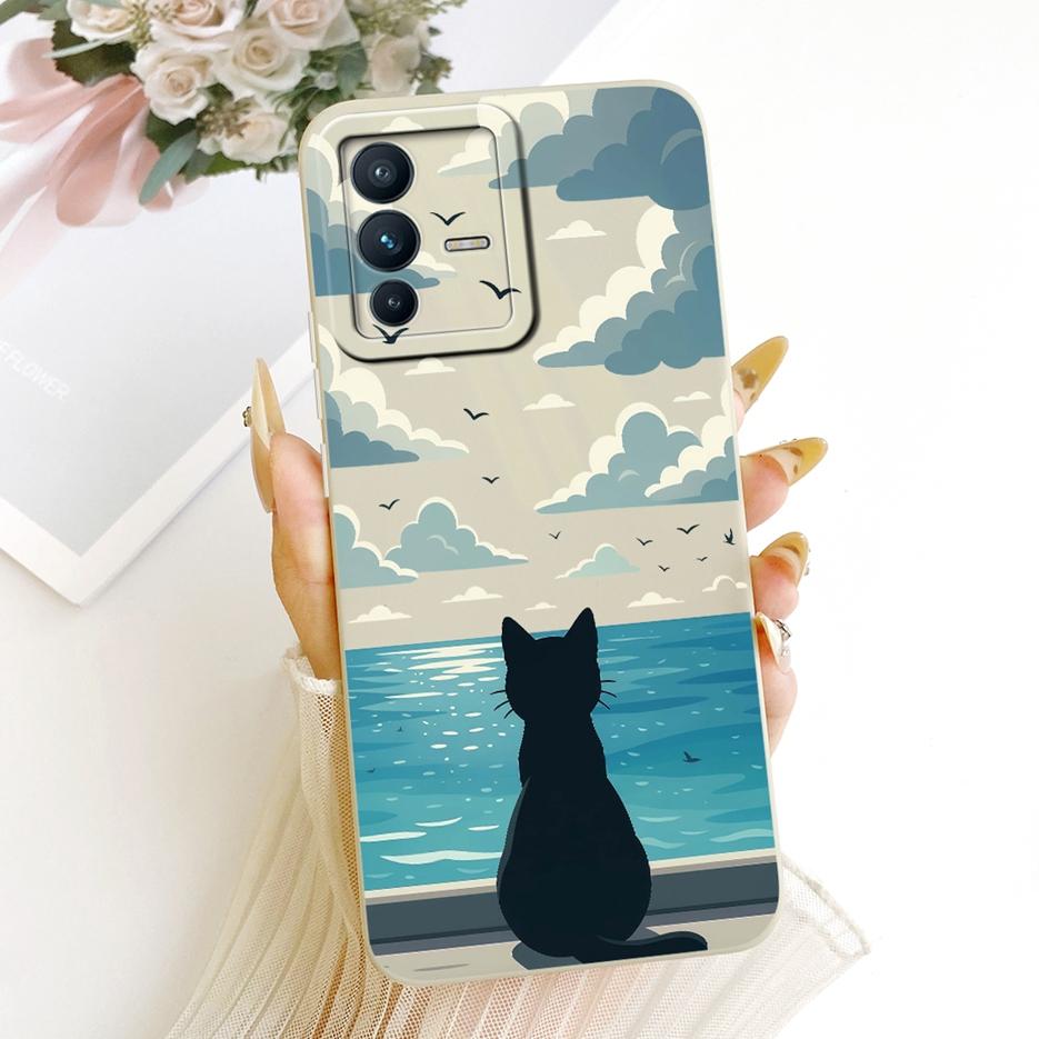 For Vivo V23 Pro Case V2132 Cute Rabbit Cartoon Cover Shockproof Soft TPU Phone Case For Vivo V23e V 23 VivoV23 Pro Fundas Coque