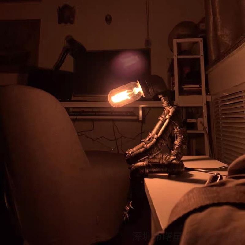 Modern Industrial Retro Iron Table Lamp E27 Living Room Restaurant Bar Loft Cafe