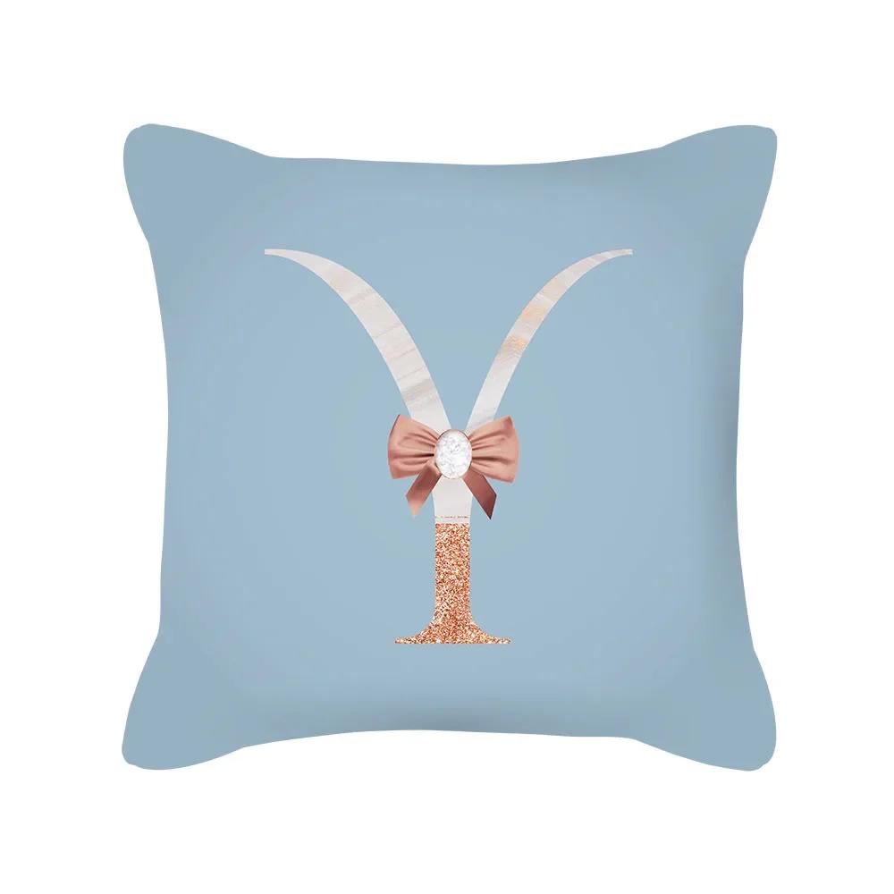 Letter Cushion Cover Alphabet English Pillow Home Decor