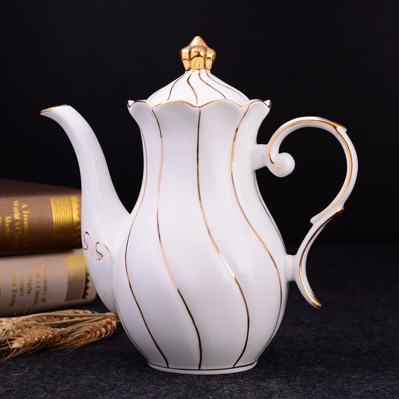 European TeaSet Porcelain Tea Set Gift Coffee Water Set Retro Coffee Cup Dish New Bone China Teacup Set