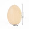 5Pcs Wooden Eggs DIY Craft Ornament 2025 Happy Easter Party Home Decoration Supplies Kids Favors Handmade Gift Basket Filler