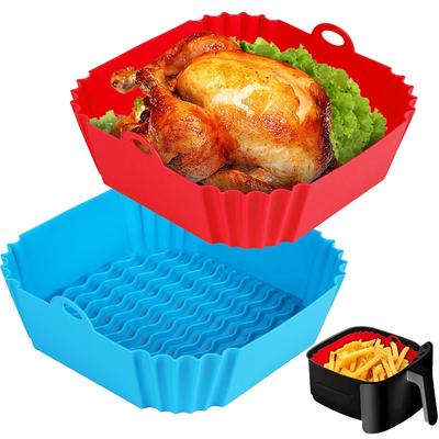 Silikonové vložky do vzduchové fritézy Hrnec, Košík na vaření Pomůcky na vaření, Opakovaně použitelný plech na pečení Nepřilnavý plech na pizzu Kuchyňské příslušenství