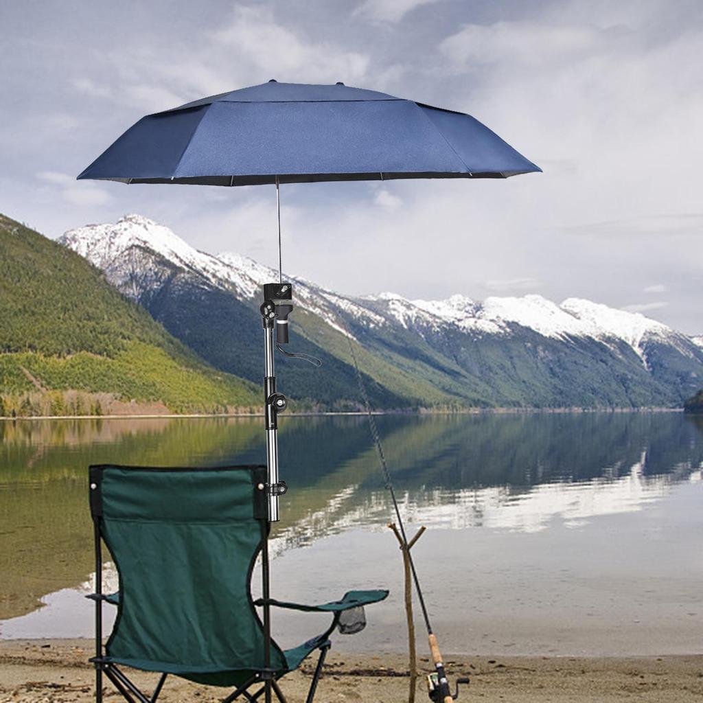 Chair Umbrella with Clamp Waterproof Sun Protection 360 Degree Adjustable