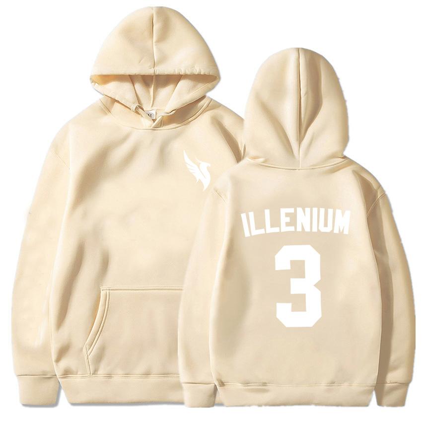ILLENIUM Print Hoodies Long Sleeve Fashion Winter/Autumn Sweatshirts Fleece Warm Men Women Pullovers Streetwear Graphic Clothing