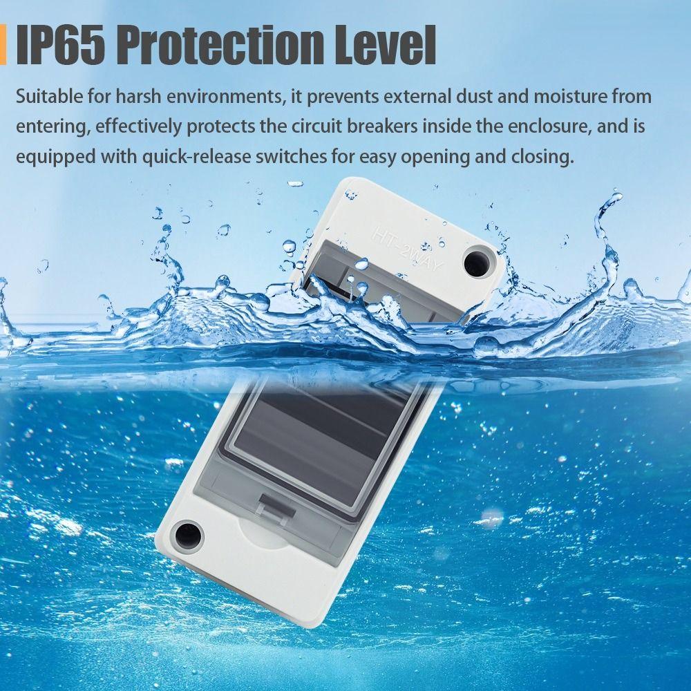 1Pcs HT-2 Breaker Box 2 Way Solar Junction Box New Waterproof Distribution Box for Solar PV System
